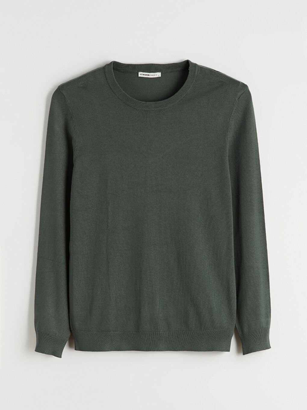 Rundhalsausschnitt Langarm Herren Strickpullover-4