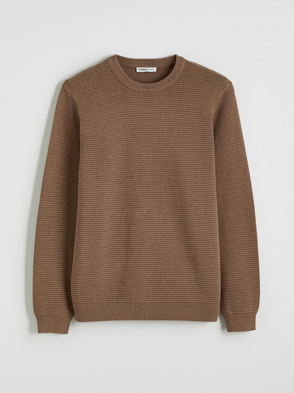 Muški Trikotažni Džemper Okruglog İzreza Dugih Rukava-4