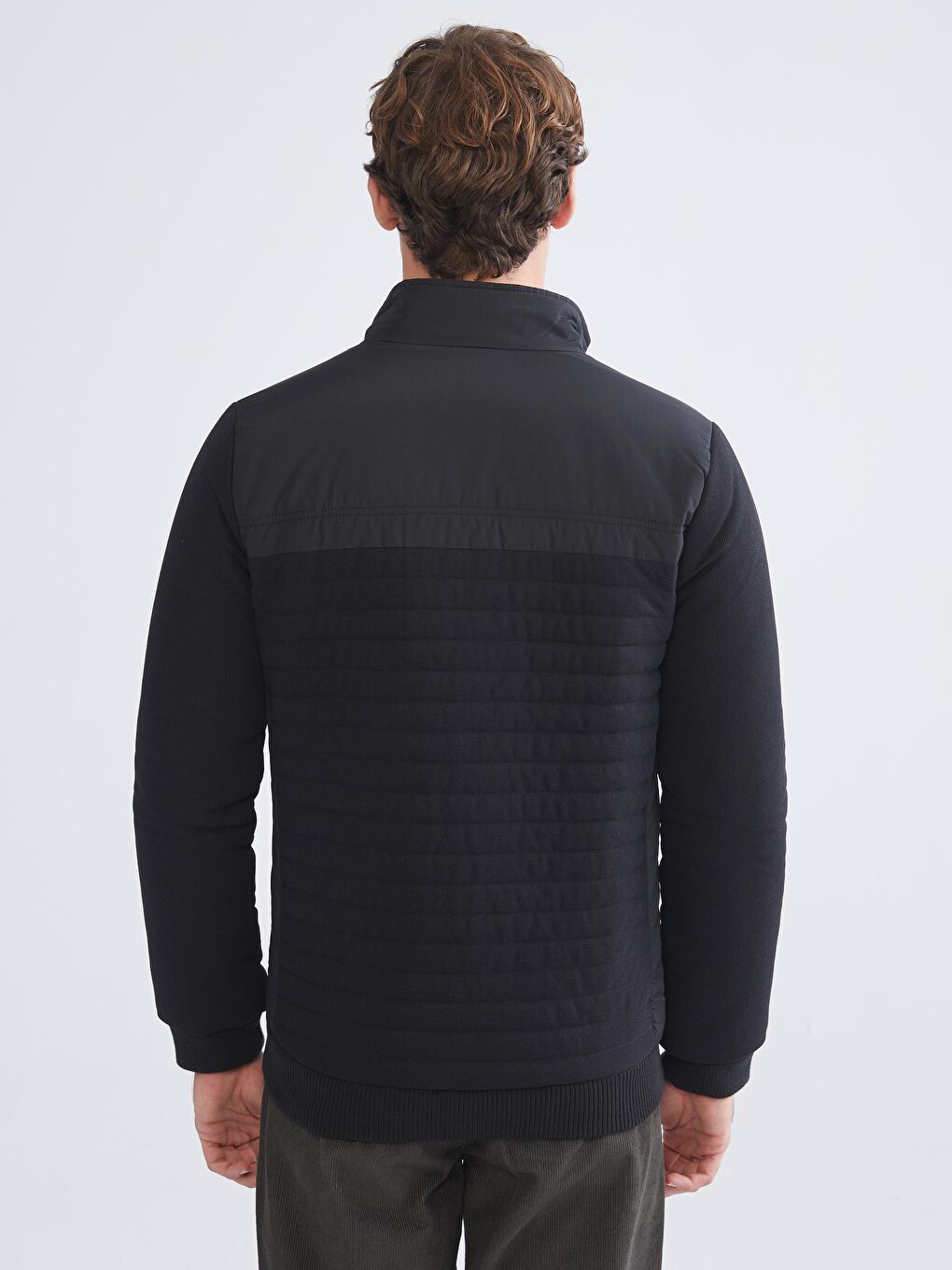 Regular Fit Funnel Neck Men's Knitwear Coat-8