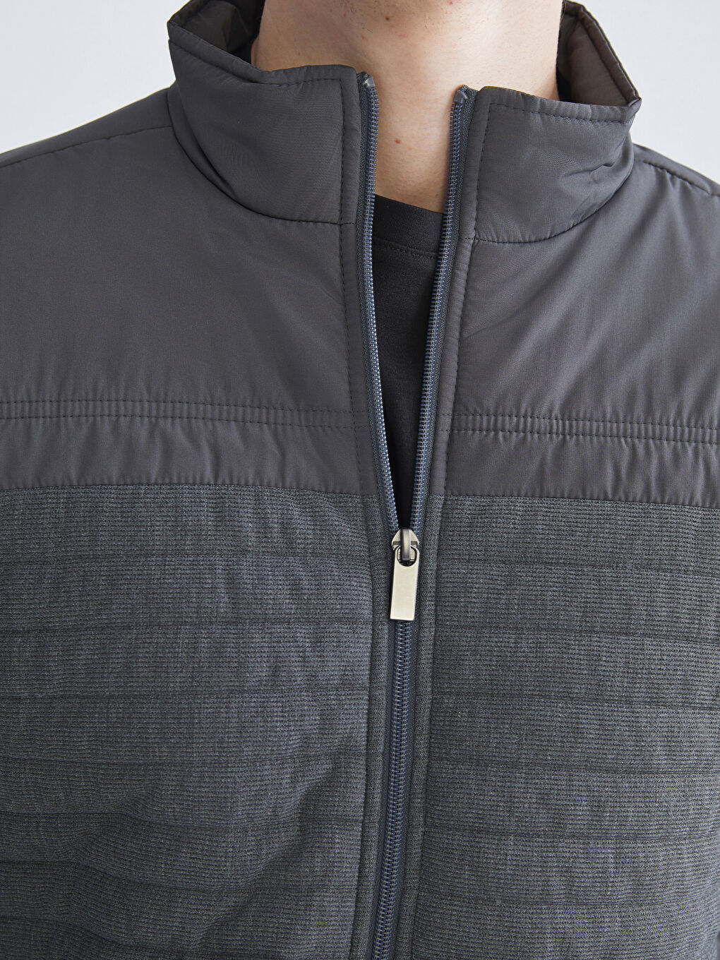 Regular Fit Funnel Neck Men's Knitwear Coat-9