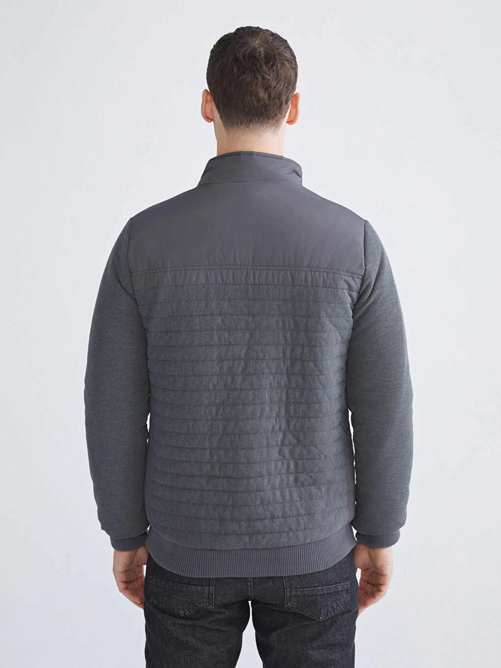 Regular Fit Funnel Neck Men's Knitwear Coat-12