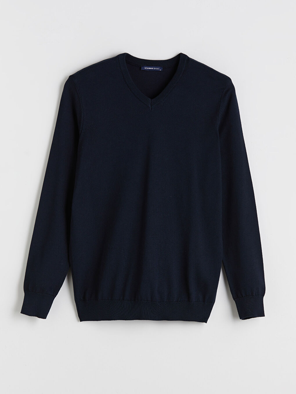 Lacivert V Yaka Erkek Triko Kazak-4