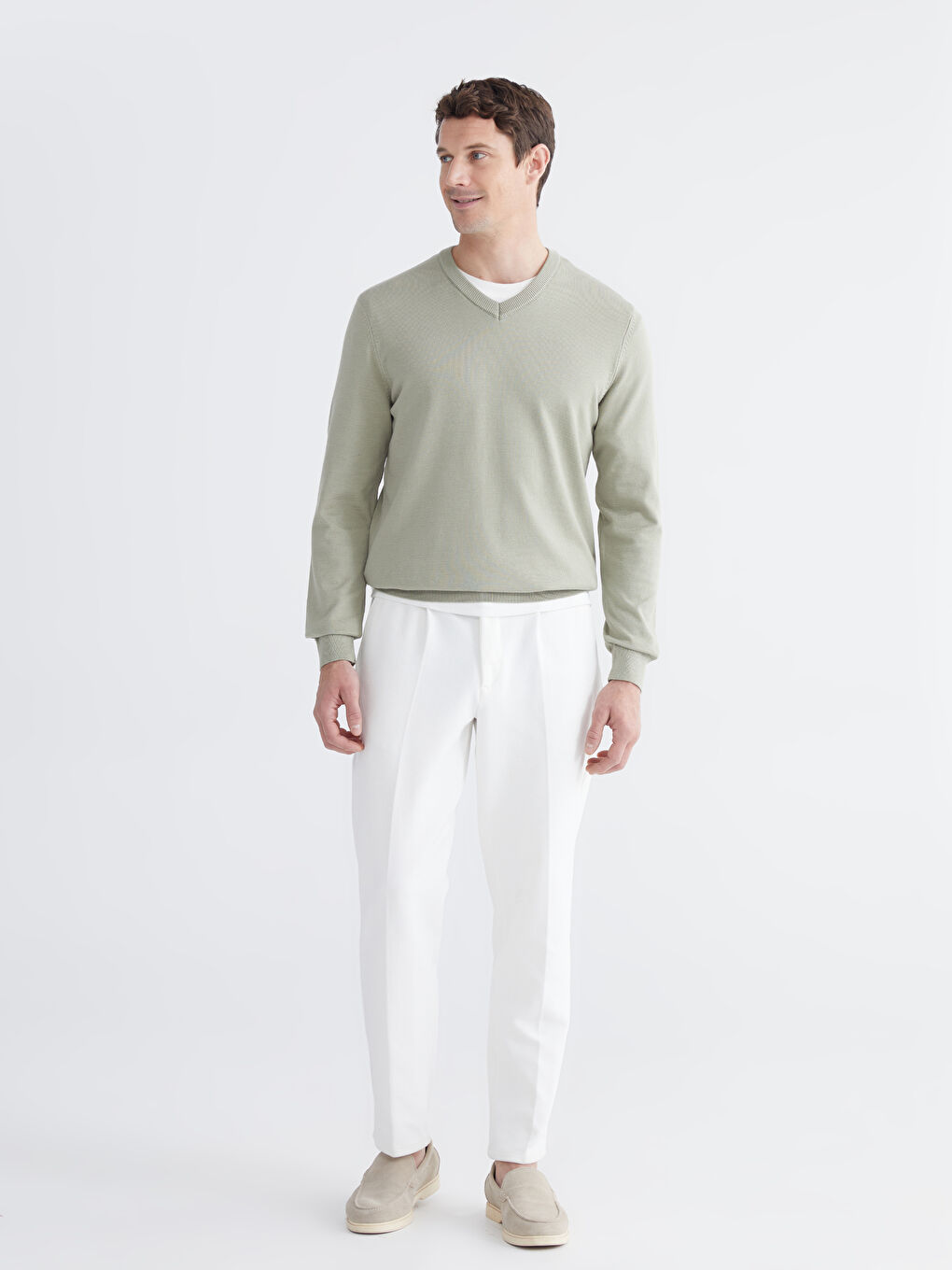 V Neck Men's Knitwear Sweater-1