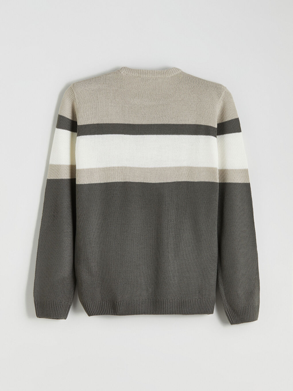 Pull-over en Tricot à Col Rond et Manches Longues Bloc de Couleurs pour Hommes-10