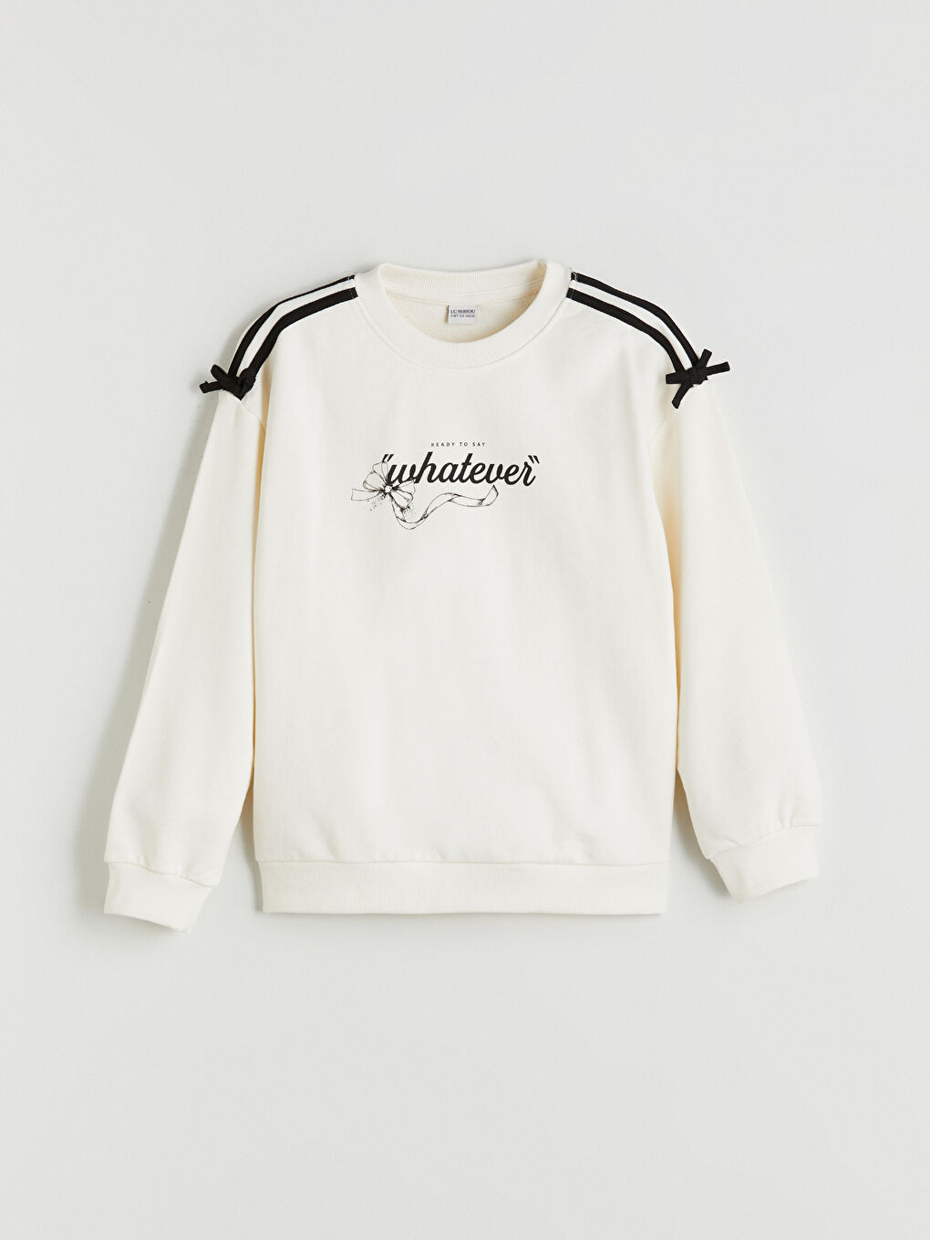 LCW Kids Crew Neck Printed Girls' Sweatshirt -W52471Z4-FES