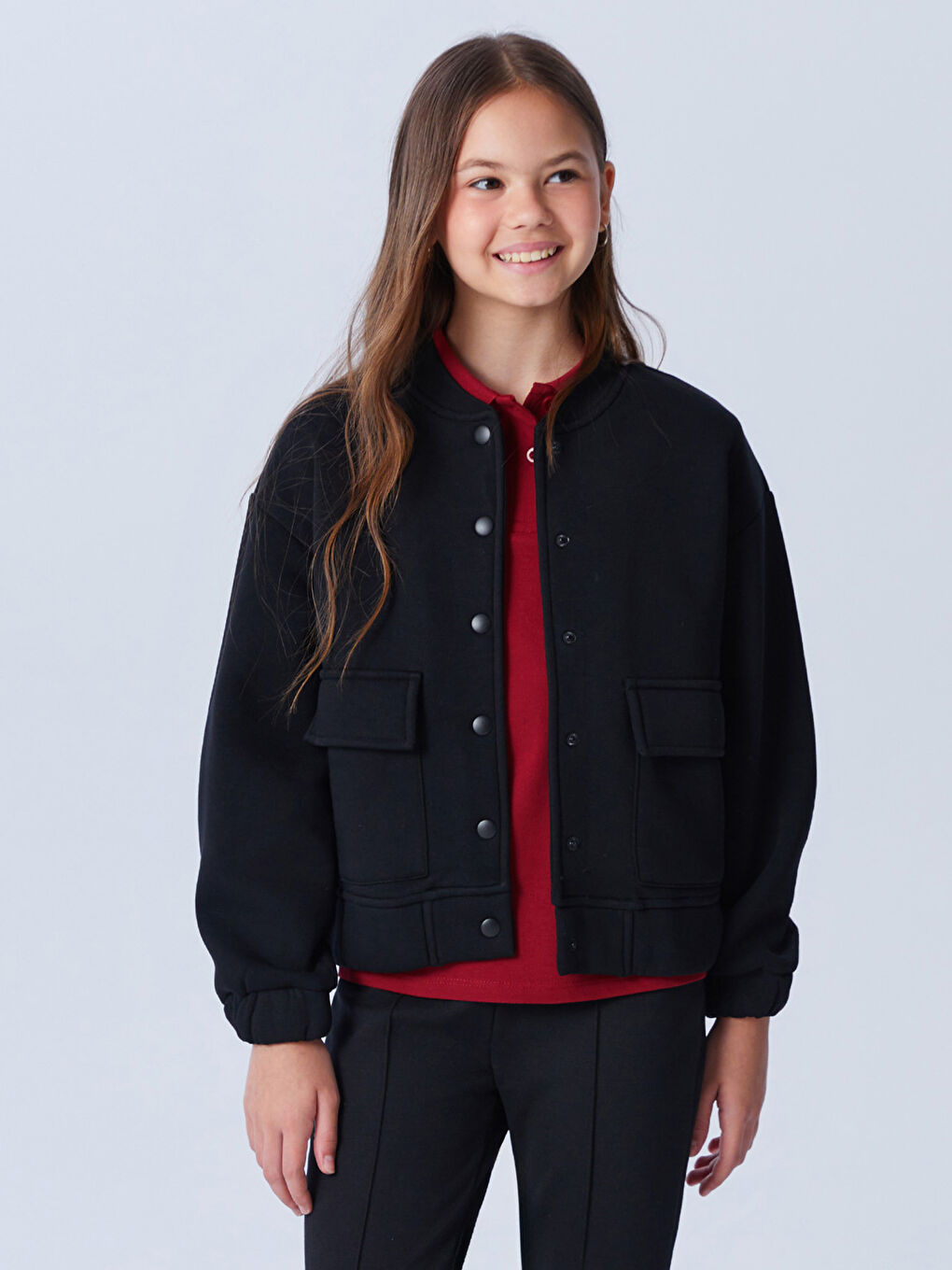 LCW Kids Long Sleeve Girls College Jacket -W52472Z4-CVL
