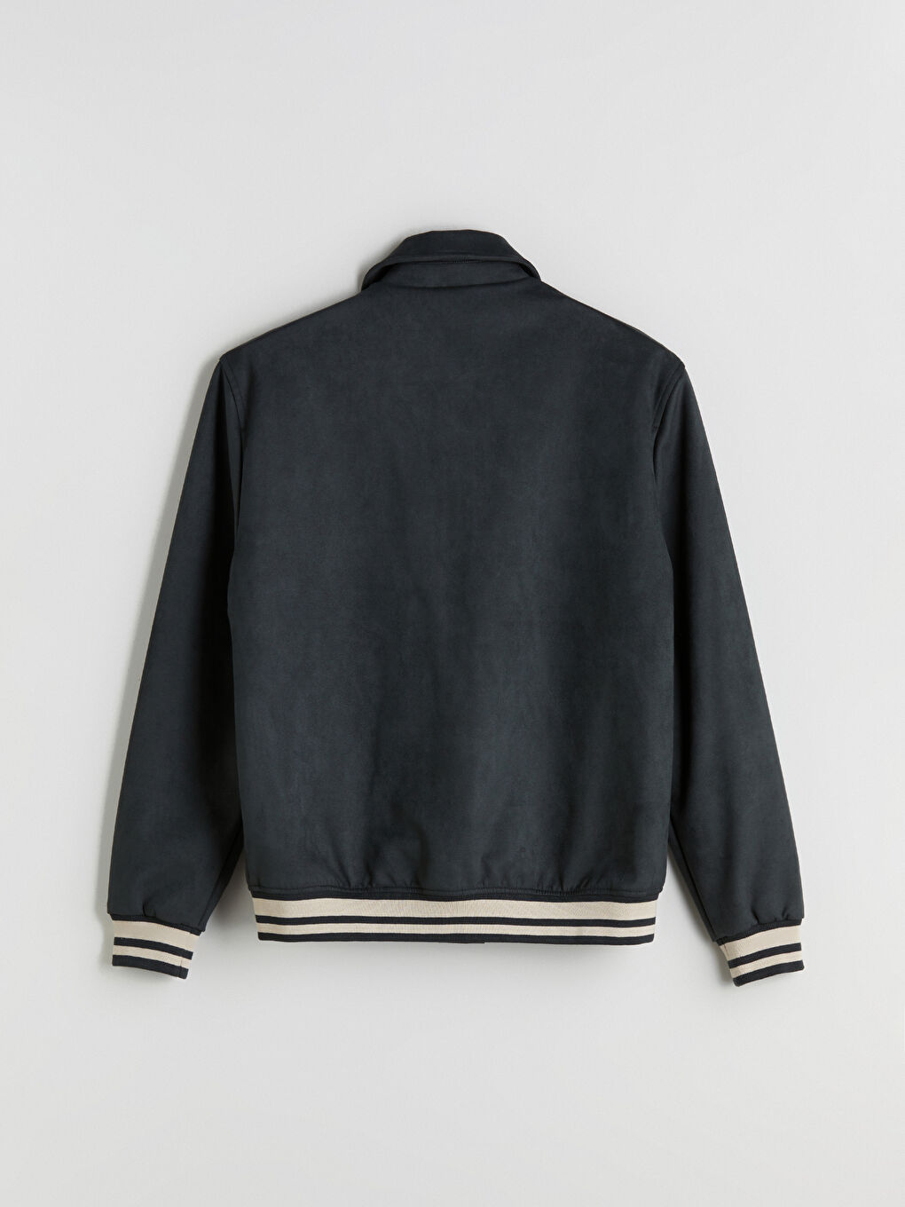 Вільний крій пальто із замші з відкладним коміром для чоловіків-7