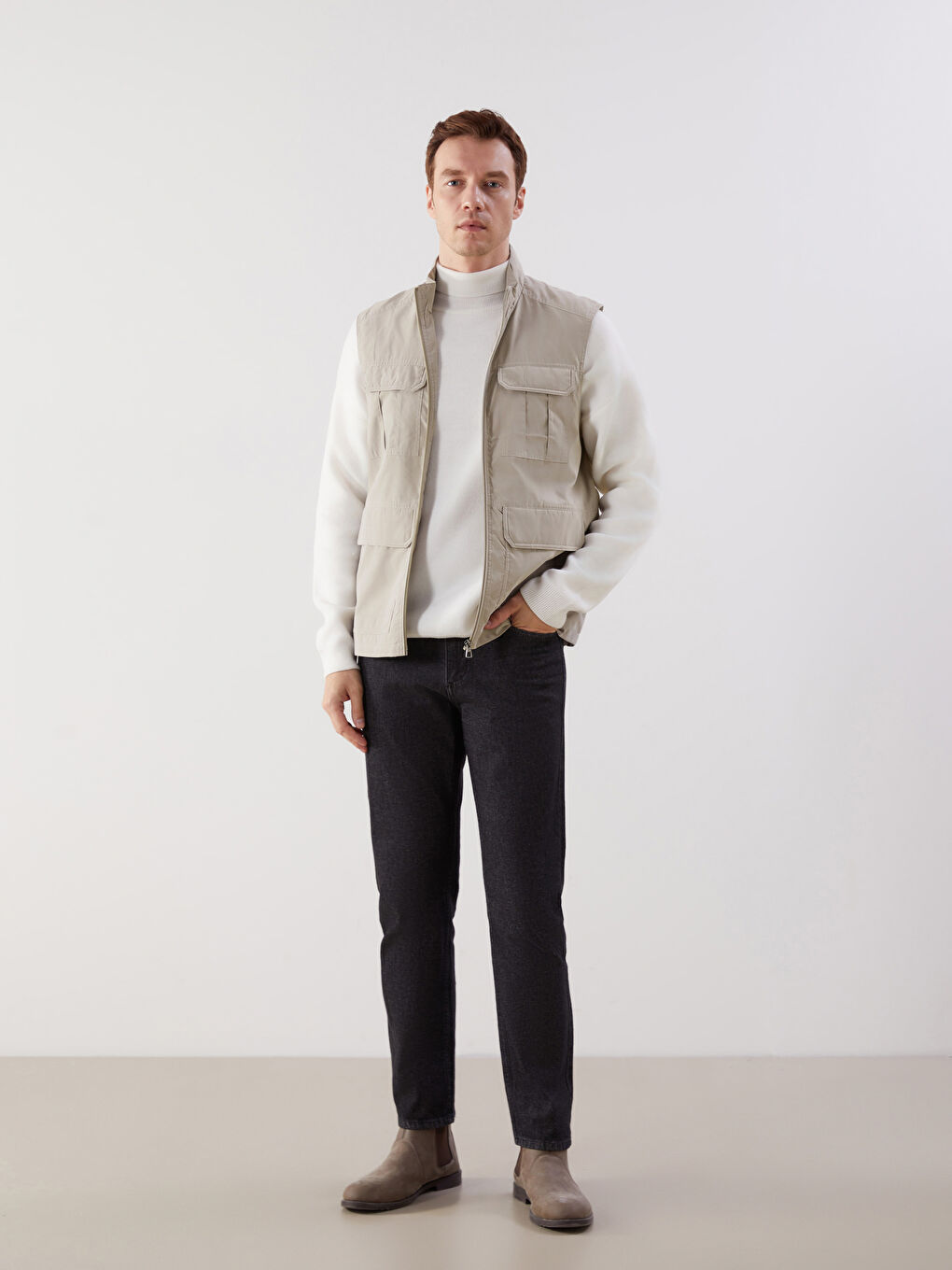 کەمەری شكار بۆ پیاوان بە فیتی ئاسایی و یەخەی مل بەرز-2