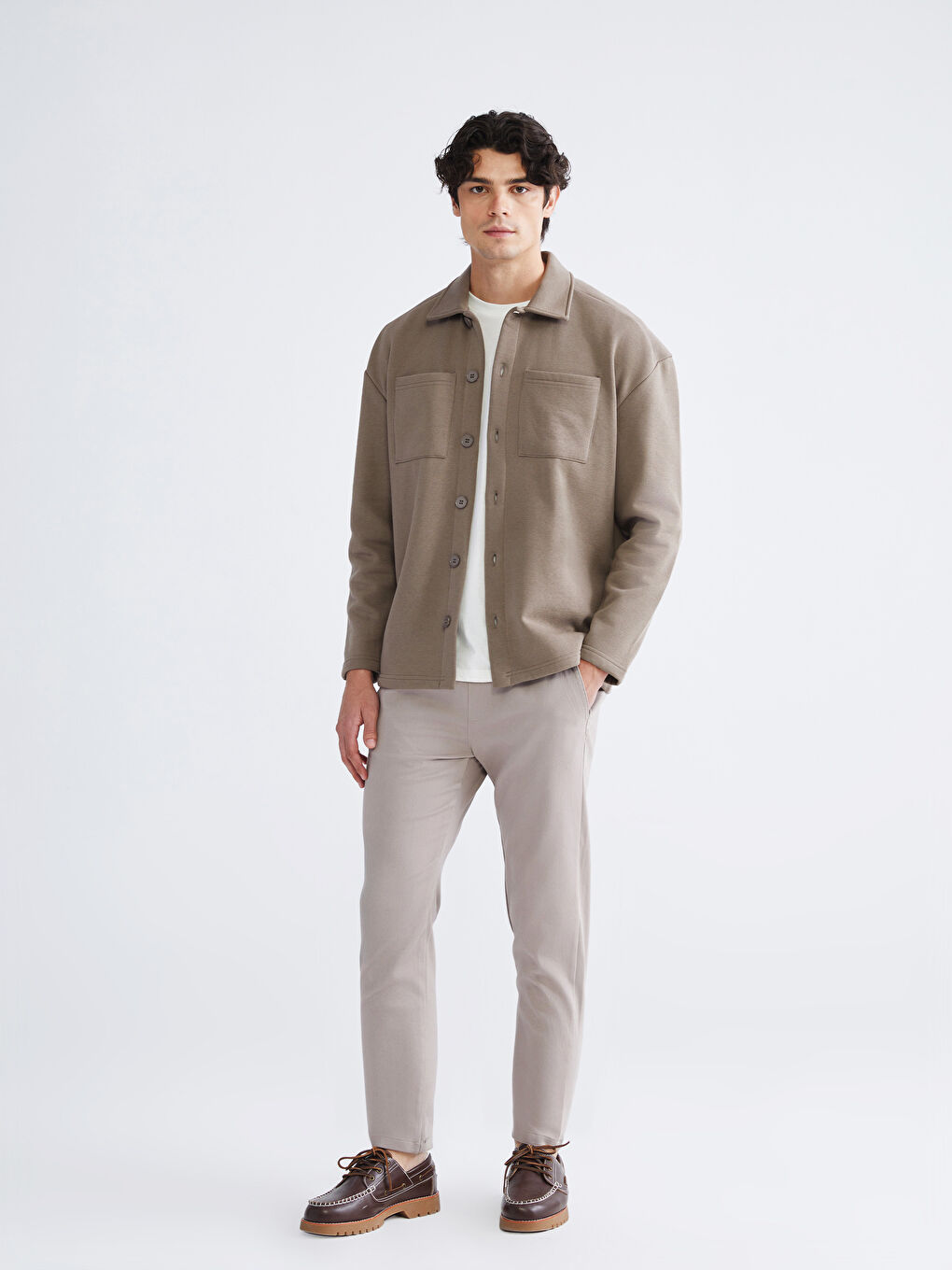 Bej Slim Fit Erkek Pantolon