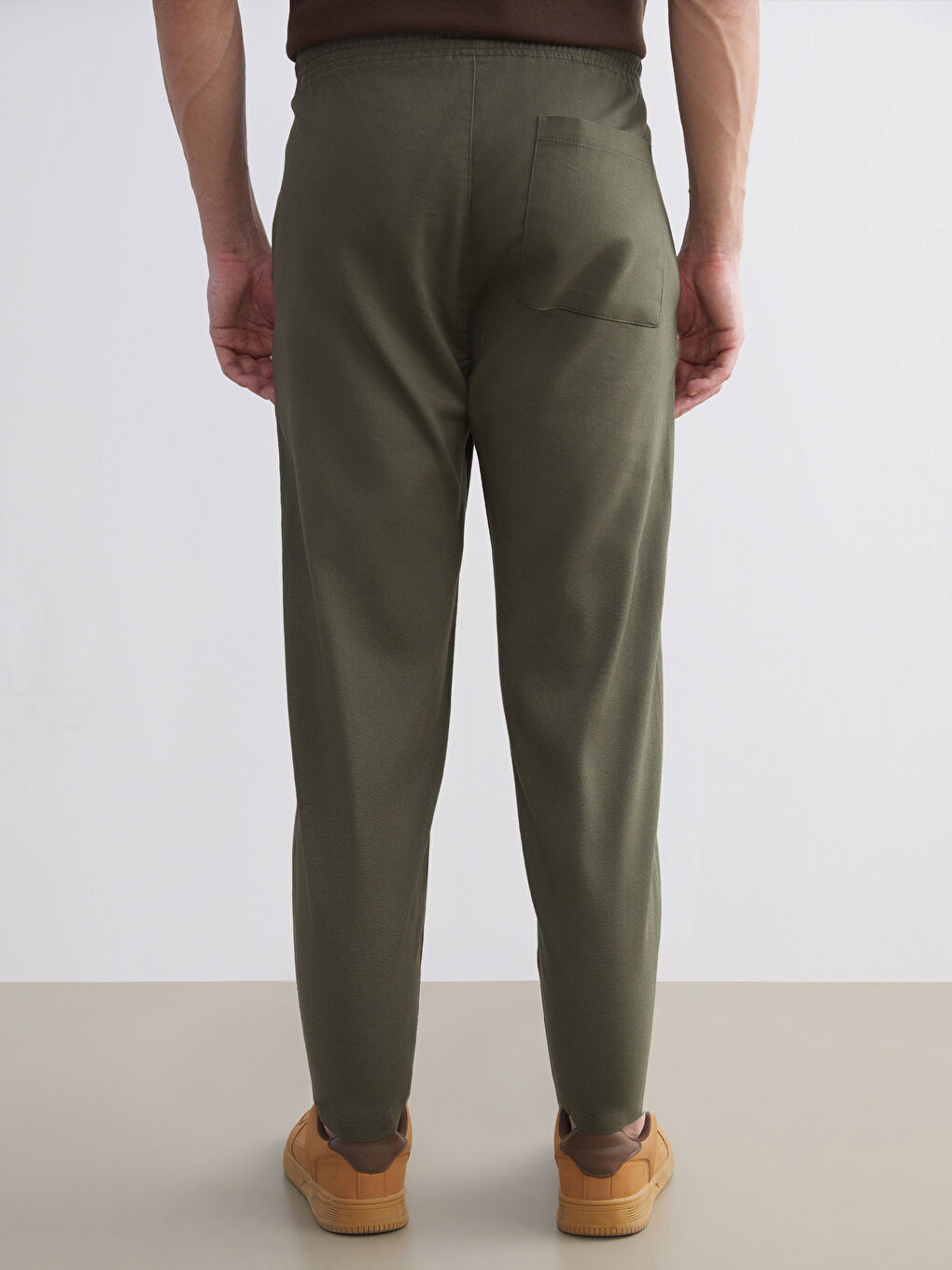 Haki Slim Fit Erkek Pantolon-3