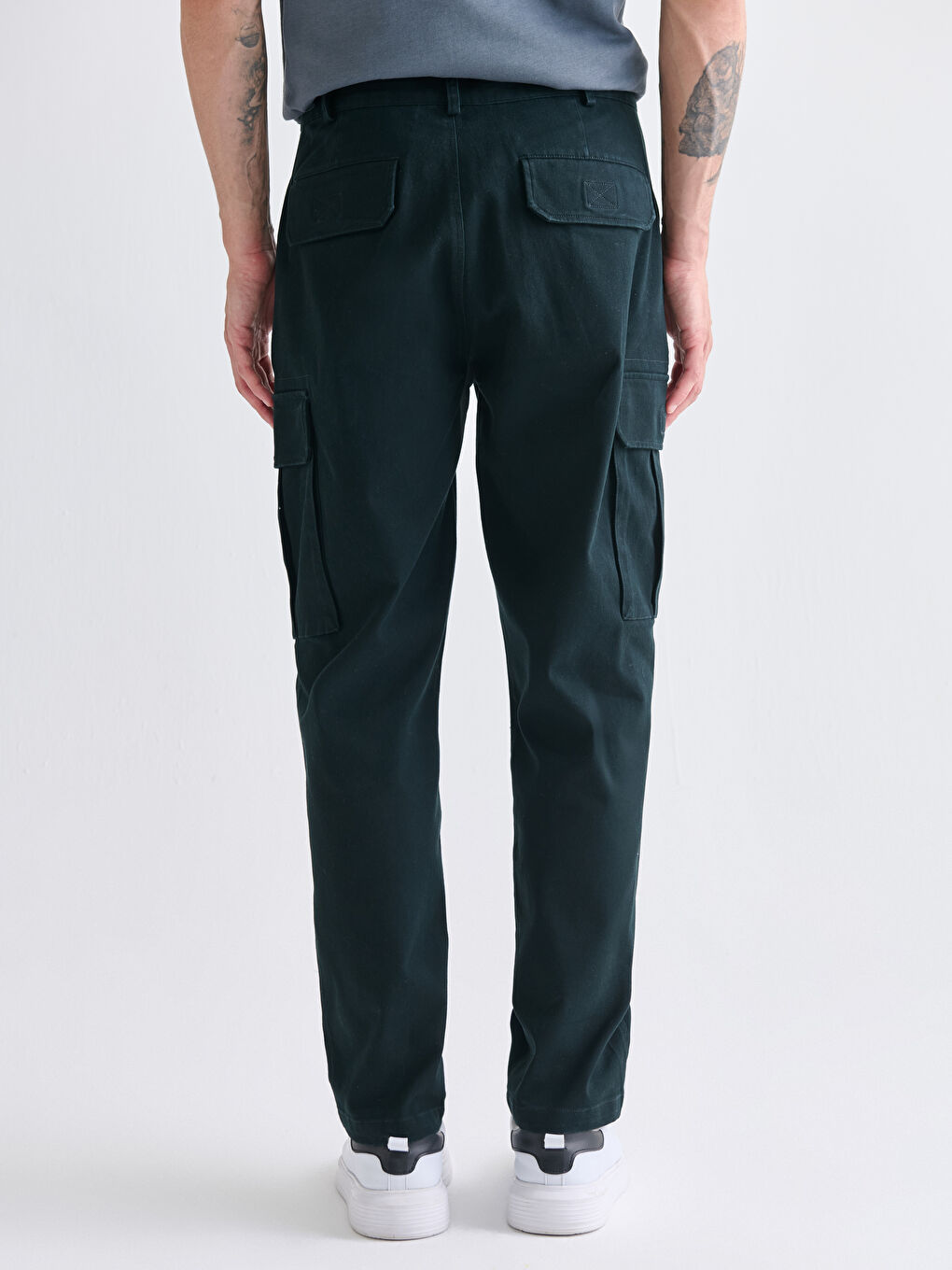 Standard Fit Twill Men's Trousers-3