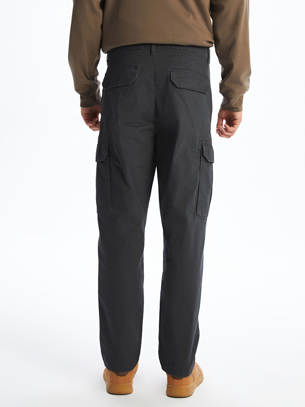 Standard Fit Twill Men's Cargo Trousers-3
