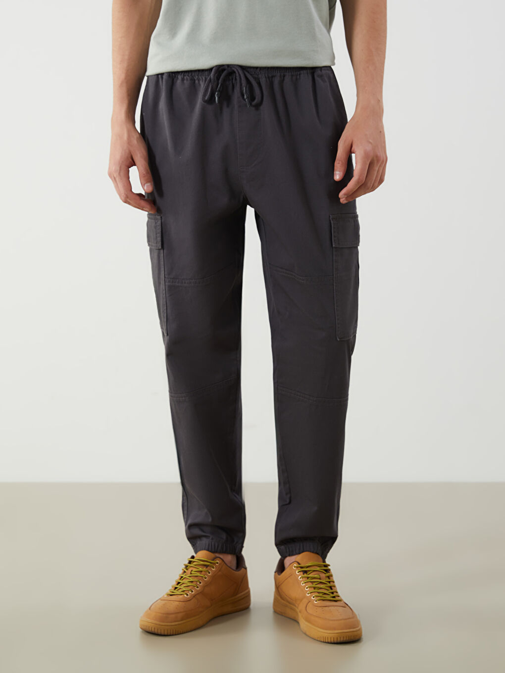 XSIDE Standard Fit Twill Men's Cargo Trousers -W52497Z8-SEH