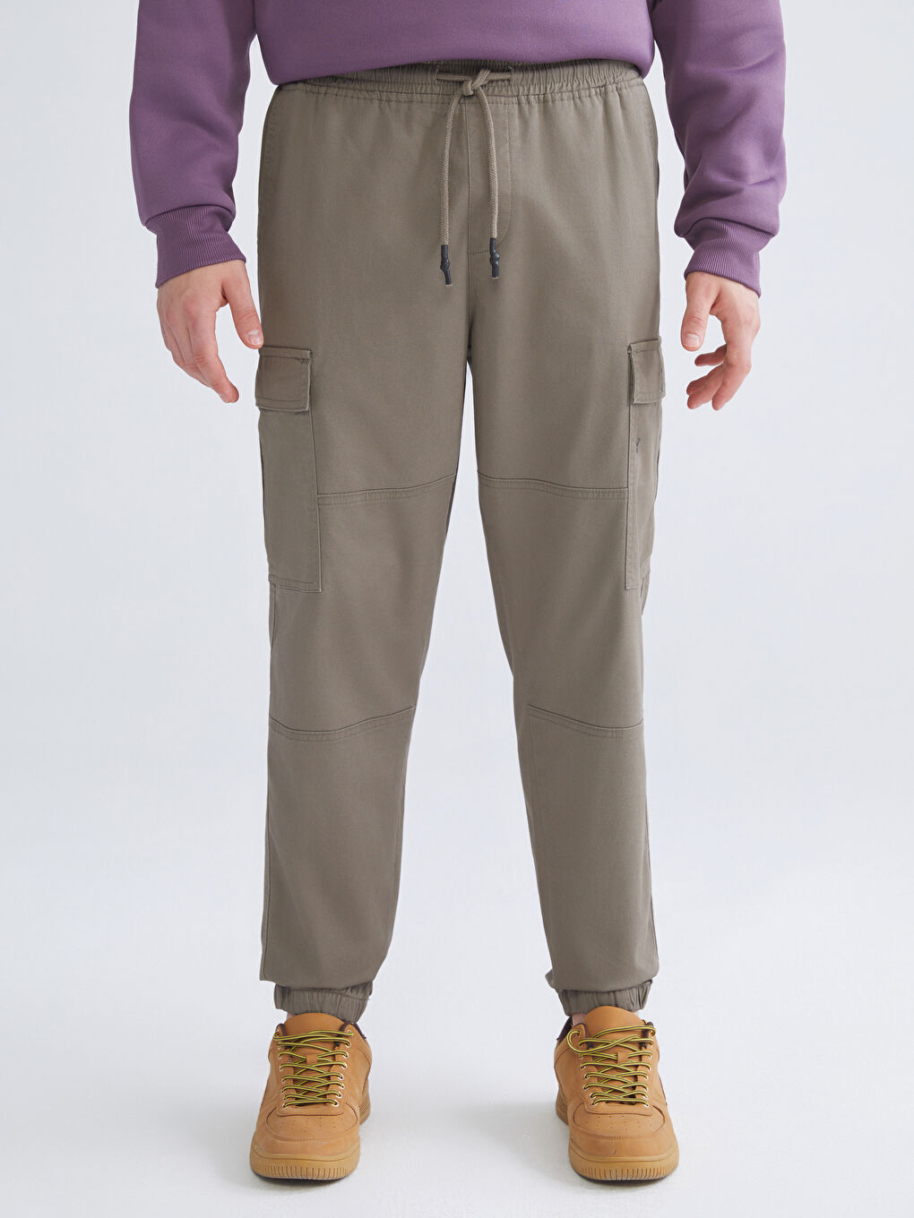 XSIDE Standard Fit Twill Men's Cargo Trousers -W52497Z8-YCT