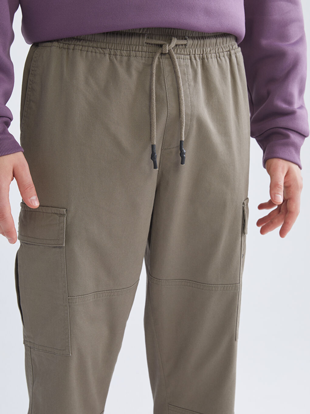 XSIDE Standard Fit Twill Men's Cargo Trousers -W52497Z8-YCT