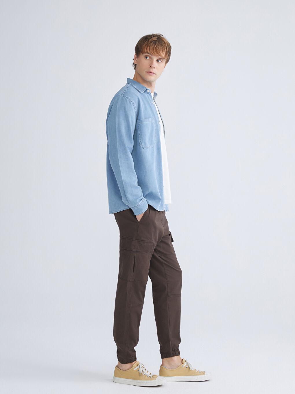 XSIDE Standard Fit Twill Men's Cargo Trousers -W52497Z8-Z8L
