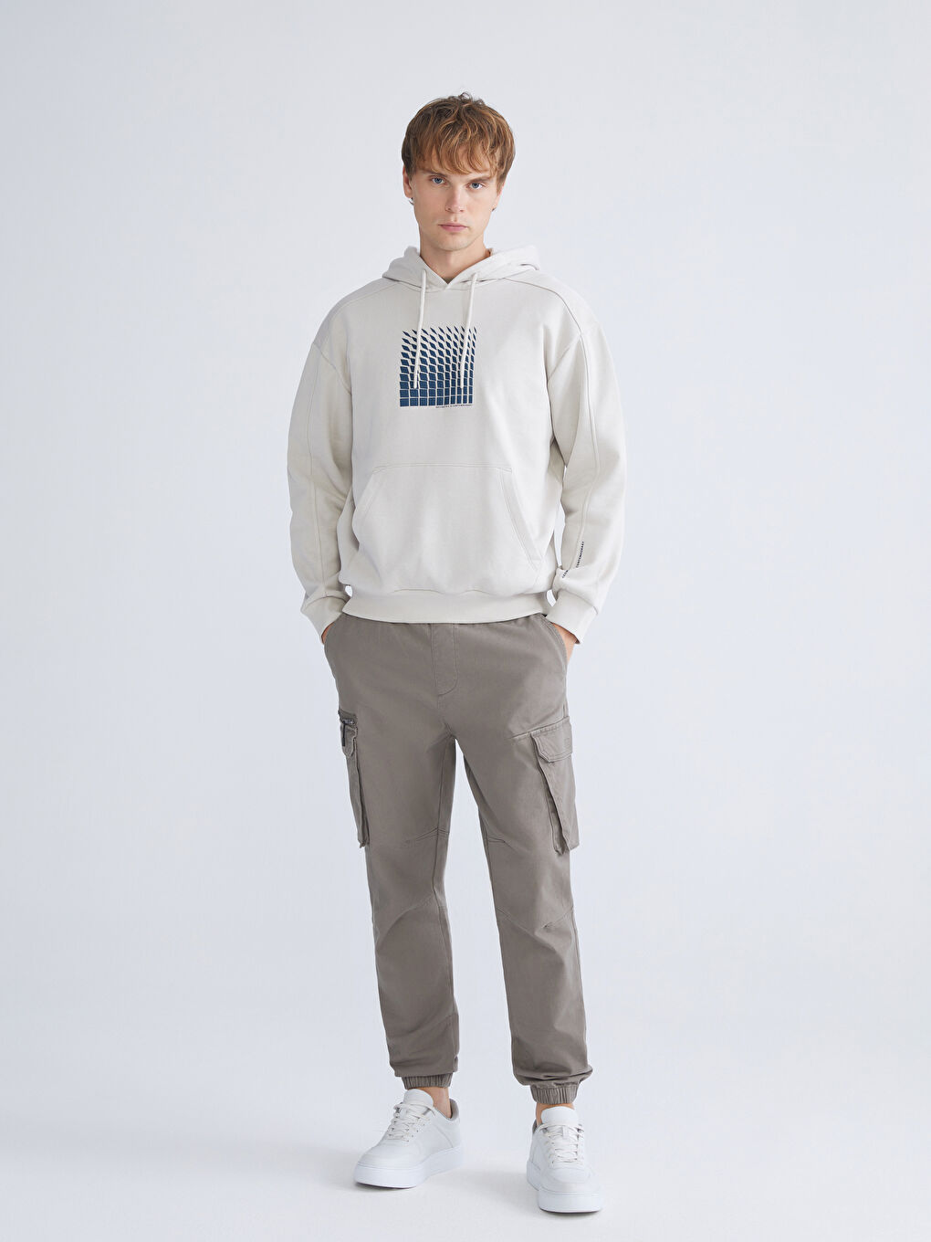 Kahverengi Standart Kalıp Erkek Kargo Pantolon