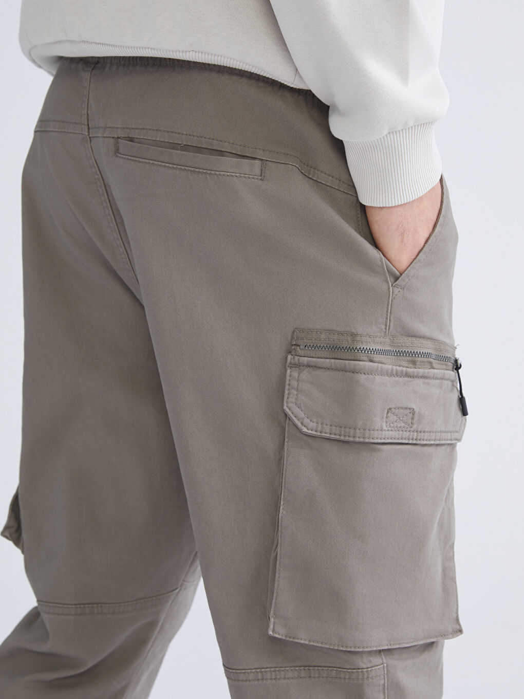 Kahverengi Standart Kalıp Erkek Kargo Pantolon-2