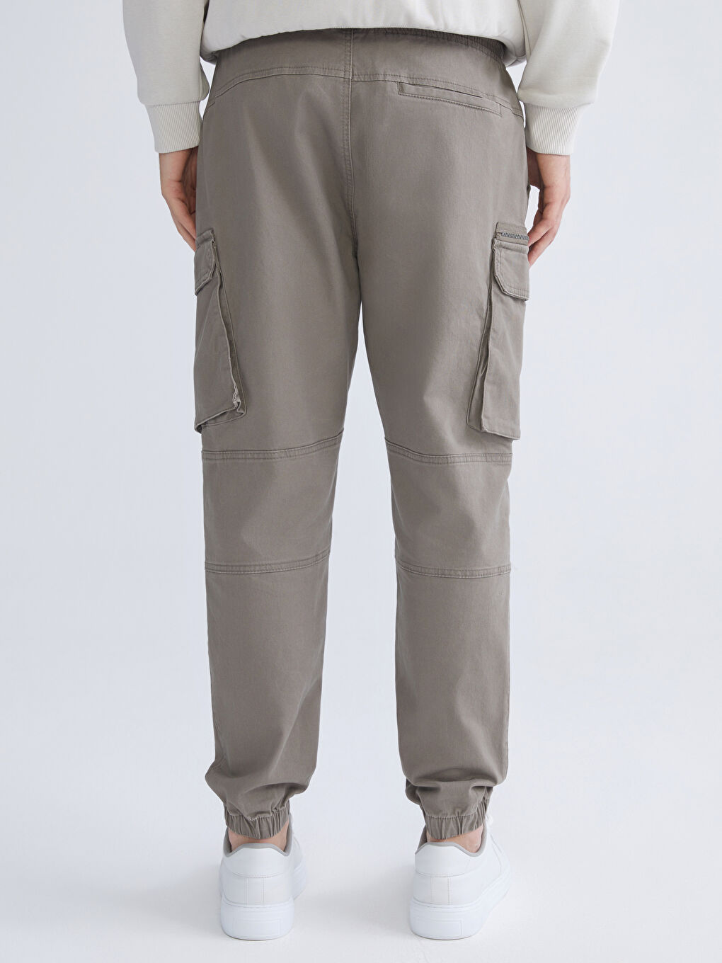 Kahverengi Standart Kalıp Erkek Kargo Pantolon-4