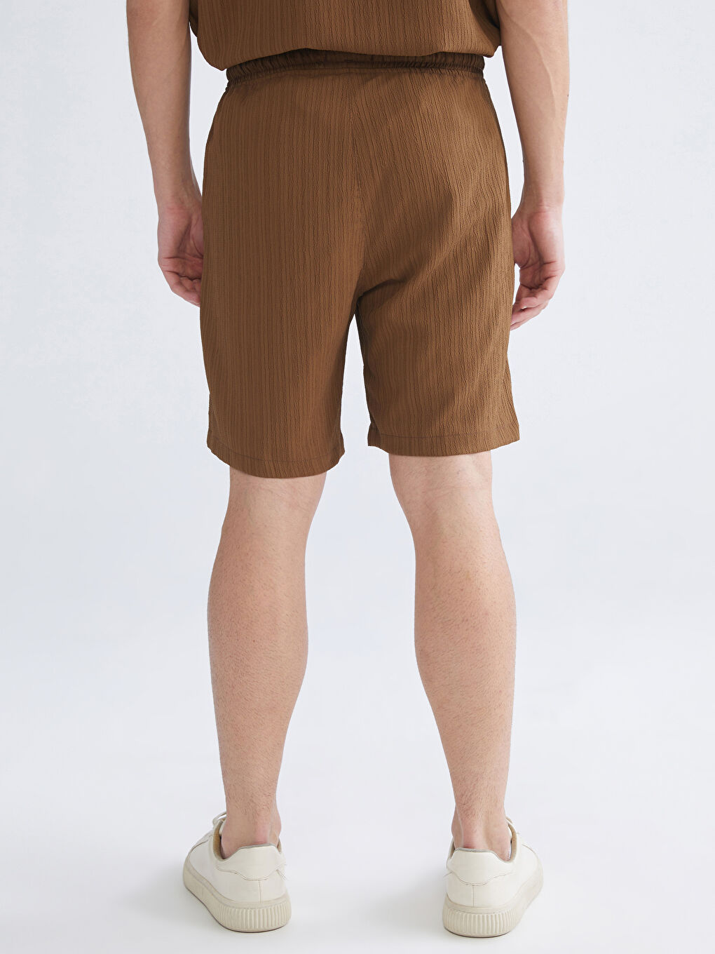 Kahverengi Rahat Kalıp Erkek Şort-3