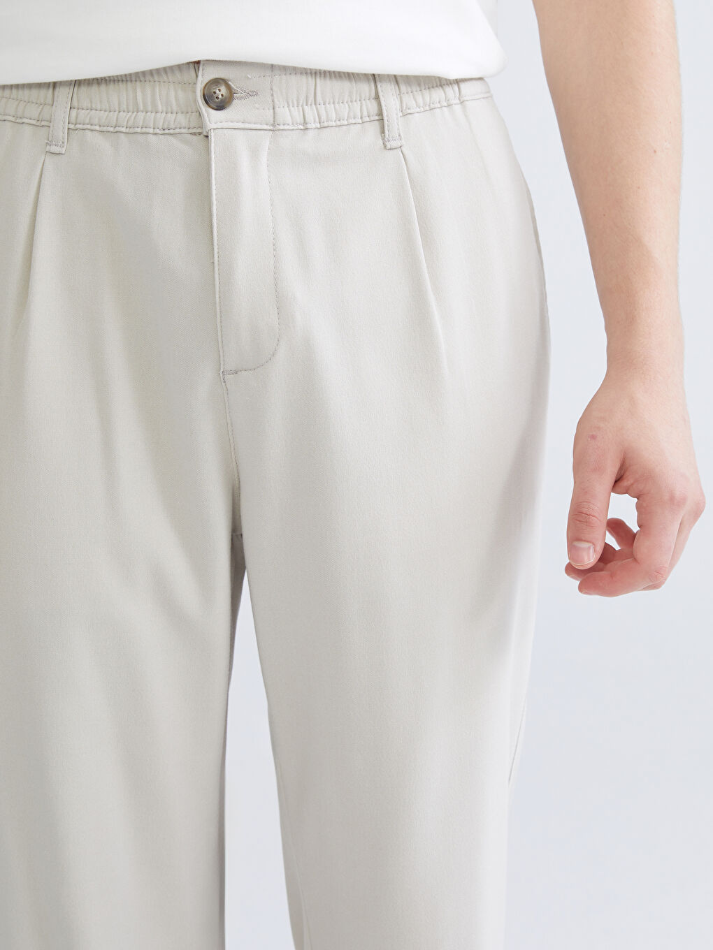 Bej Rahat Kalıp Erkek Pantolon-2