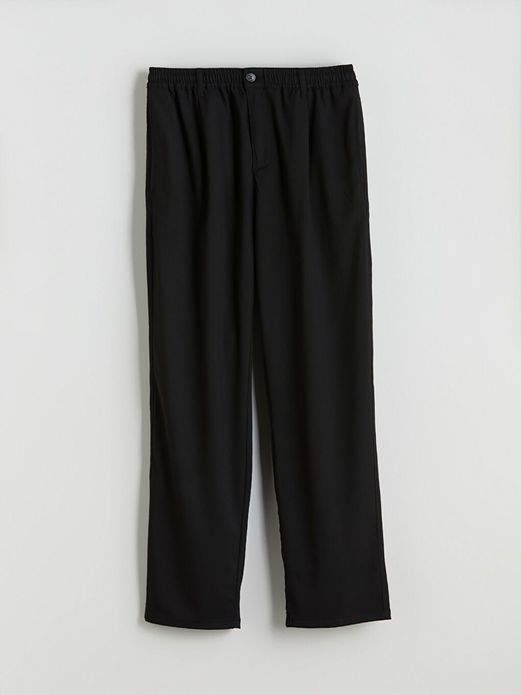 Siyah Rahat Kalıp Erkek Pantolon-5