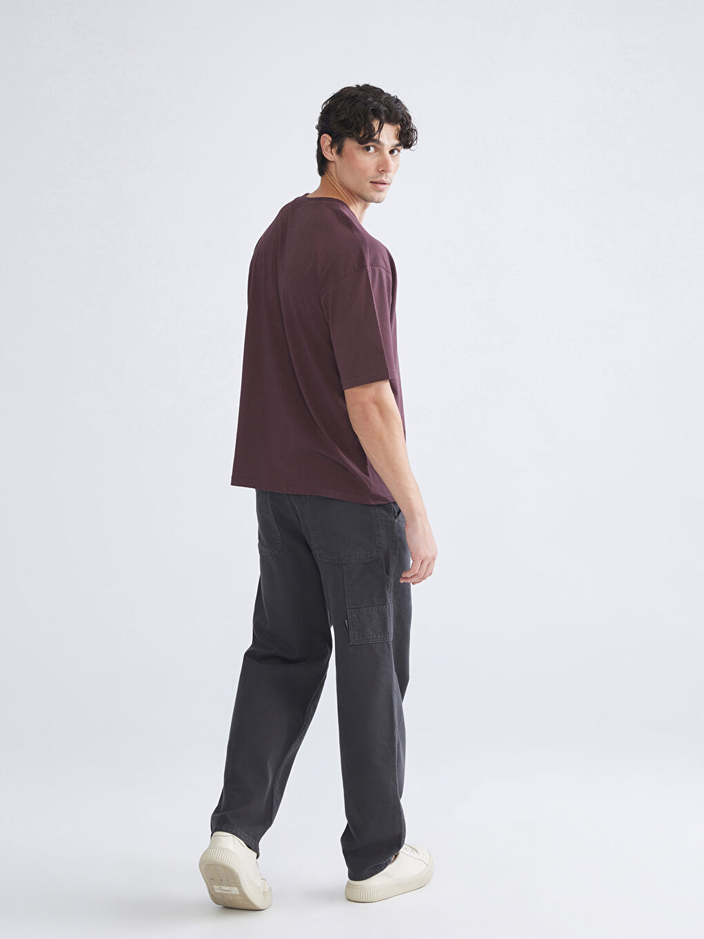 Relaxed Fit Canvas Men's Trousers