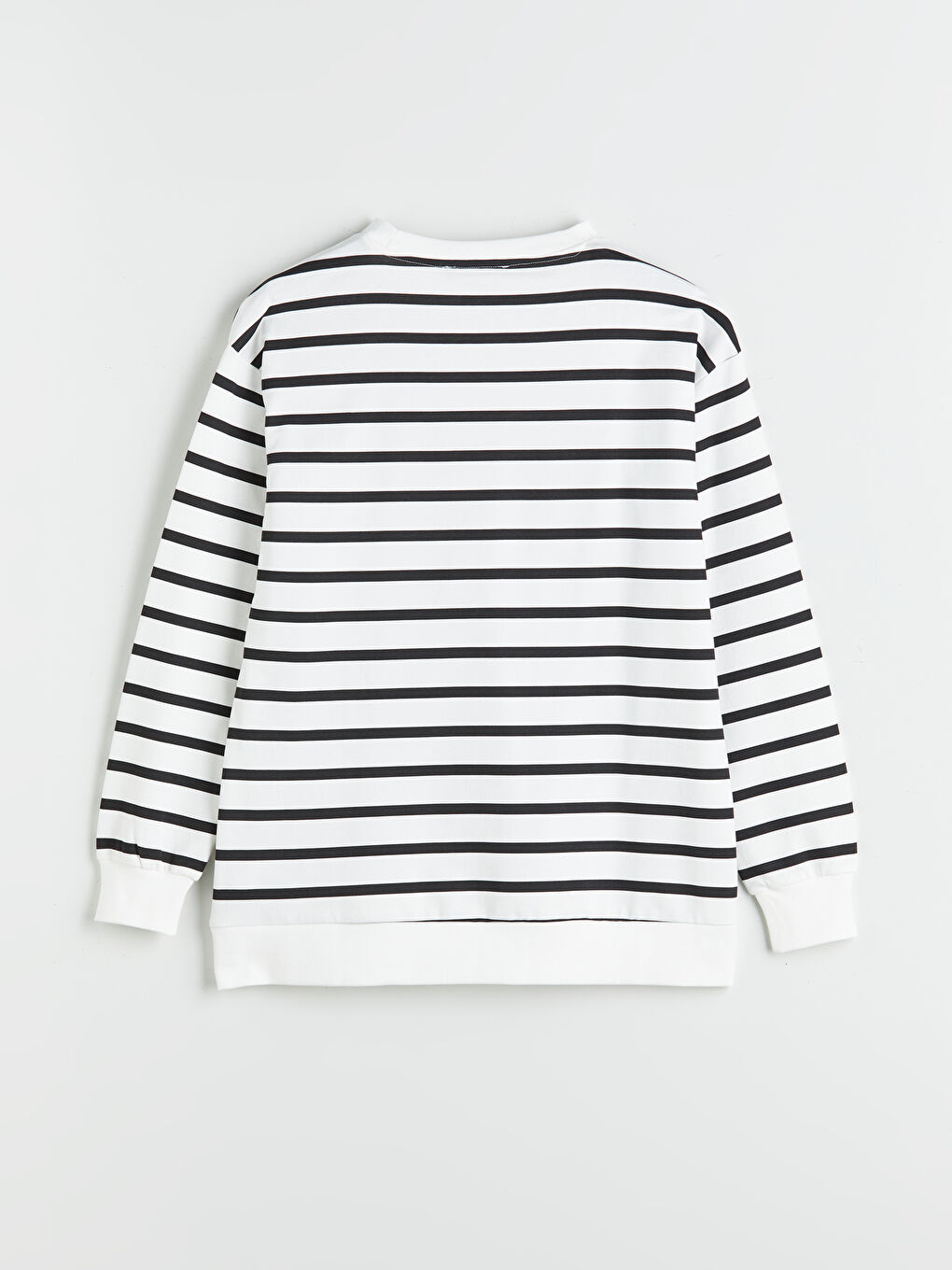 LCW Comfort Crew Neck Striped Women's Sweatshirt -W52514Z8-LEG