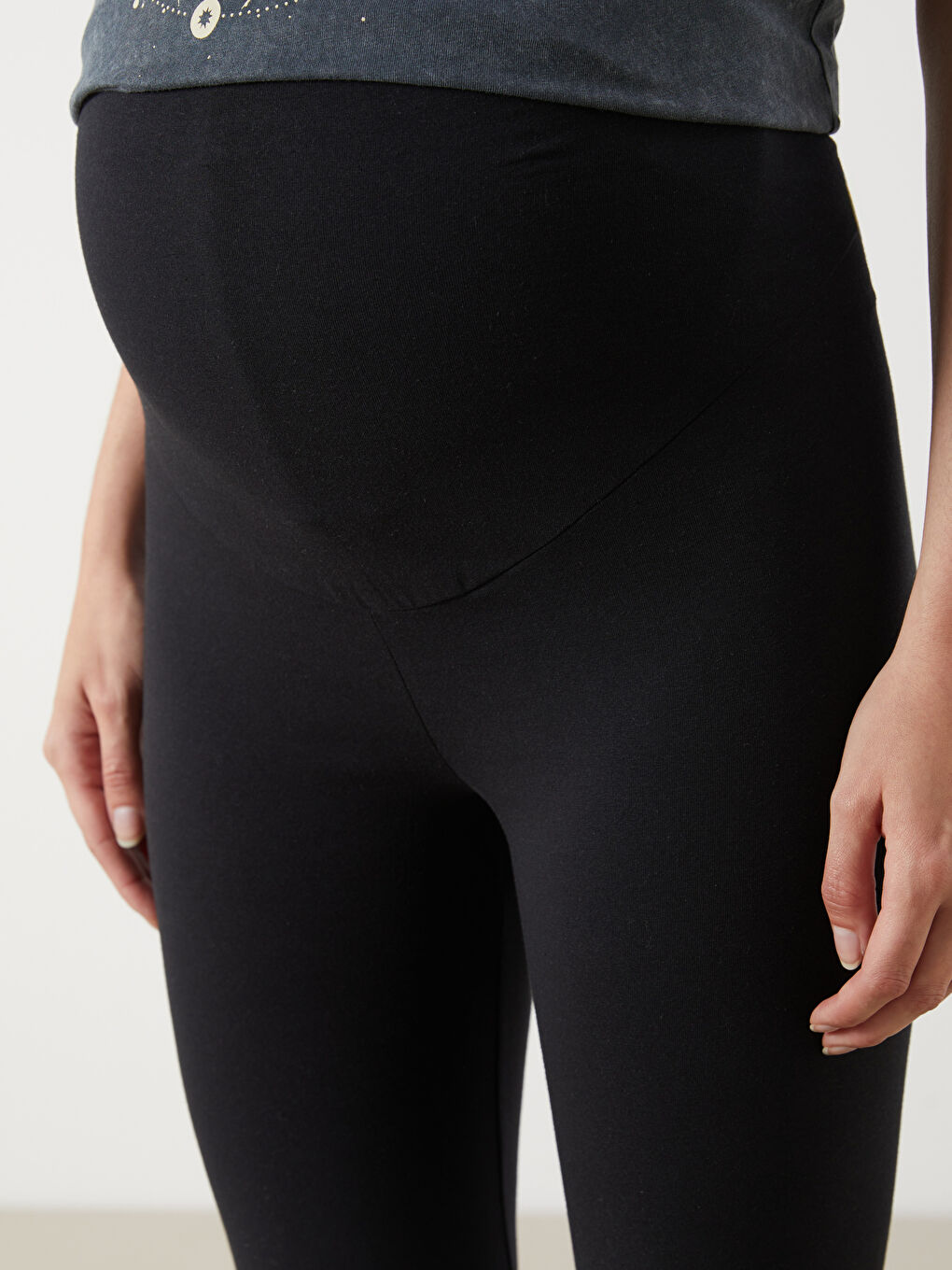 LCWAIKIKI Maternity سروال ضيق ديال الحمل ببانيل للبطن -W52515Z8-CVL