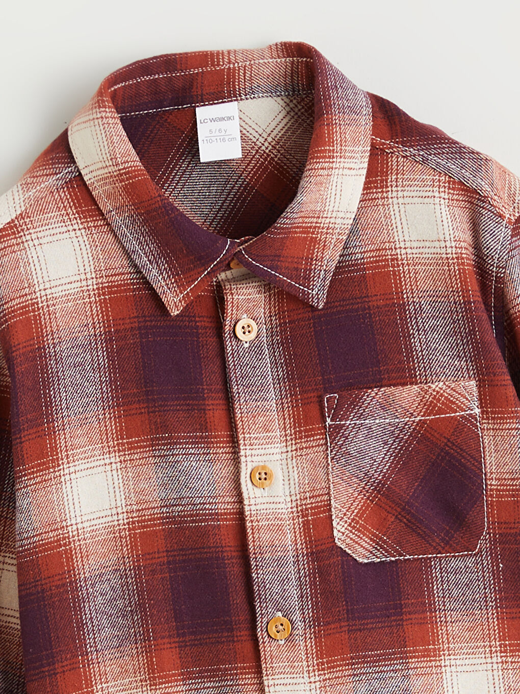 Plaid Patterned Boys' Shirt-1