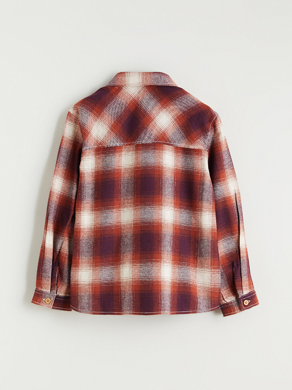 Plaid Patterned Boys' Shirt-2