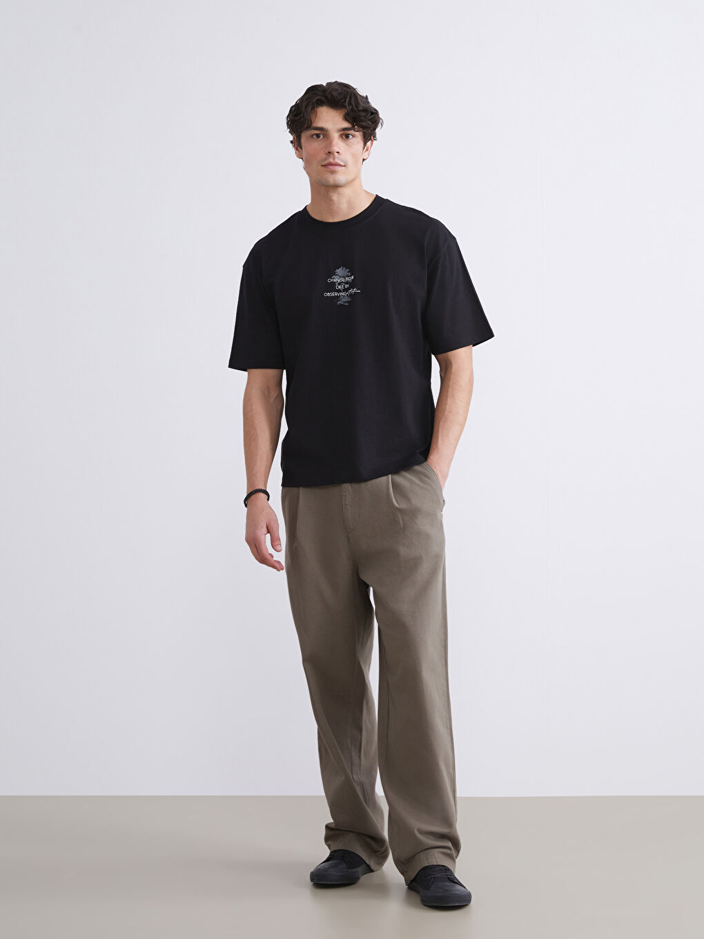 XSIDE Crew Neck Printed Jersey Men's T-Shirt -W52541Z8-CVL