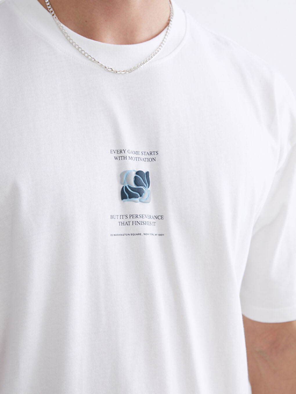 XSIDE Crew Neck Printed Jersey Men's T-Shirt -W52542Z8-R9J