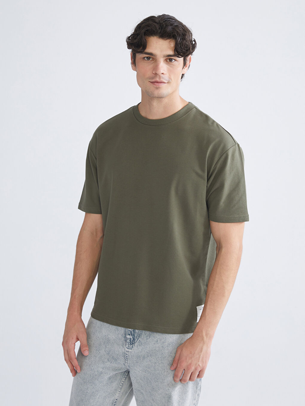 XSIDE Crew Neck Short Sleeve Men's Sweatshirt -W52543Z8-HCZ