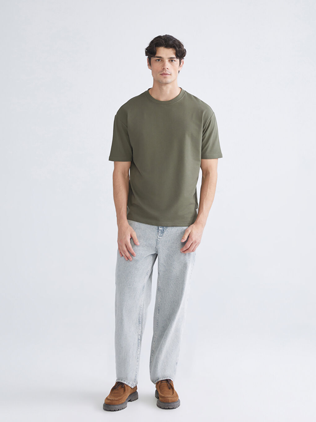 XSIDE Crew Neck Short Sleeve Men's Sweatshirt -W52543Z8-HCZ