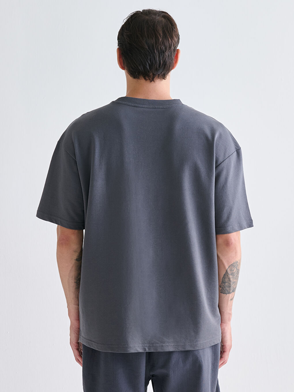 Crew Neck Short Sleeve Men's Sweatshirt-6