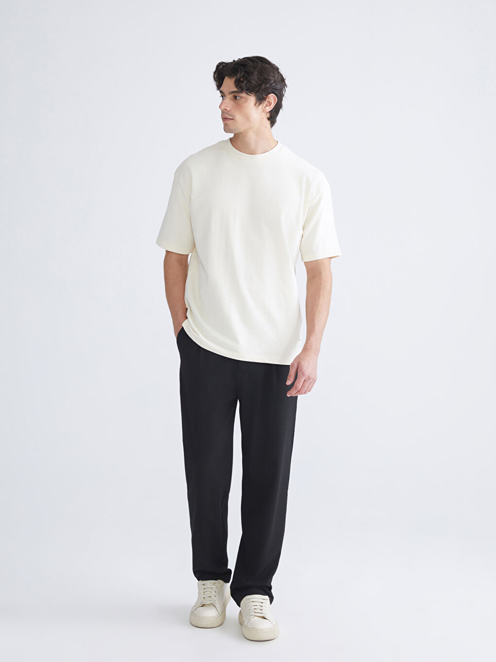 XSIDE Crew Neck Short Sleeve Men's Sweatshirt -W52543Z8-YCM