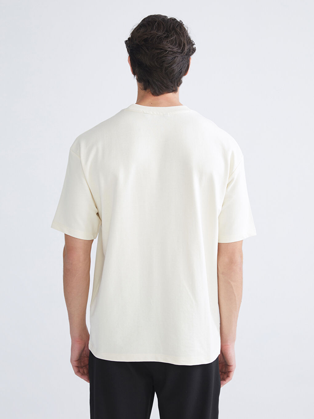 XSIDE Crew Neck Short Sleeve Men's Sweatshirt -W52543Z8-YCM