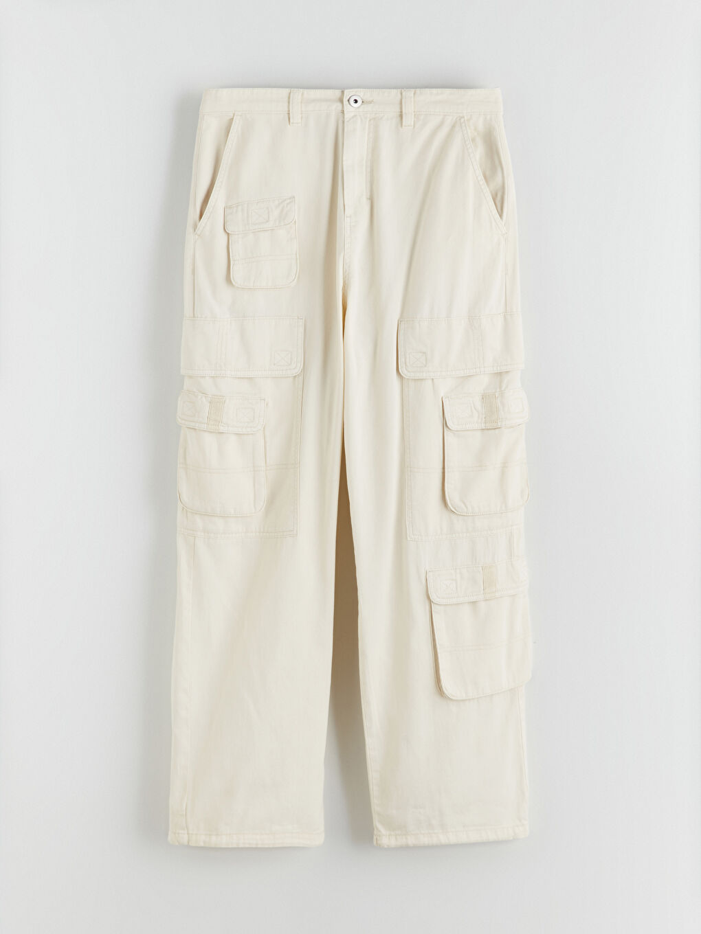 Gri Rahat Kalıp Erkek Kargo Pantolon-6