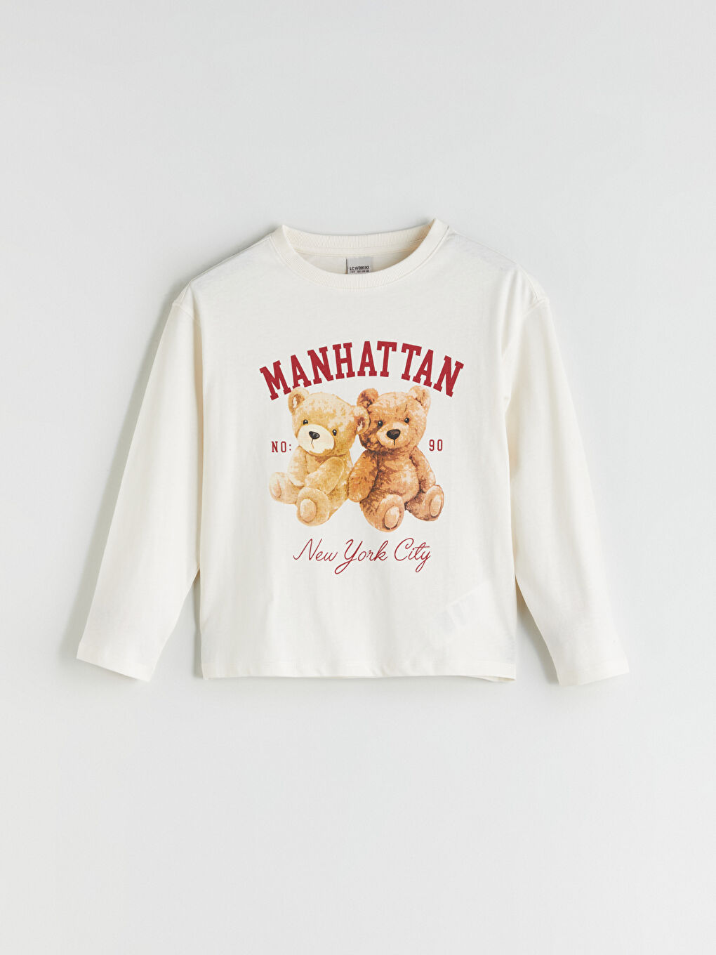 LCW Kids Crew Neck Long Sleeve Printed Girls' T-Shirt -W52590Z4-FES