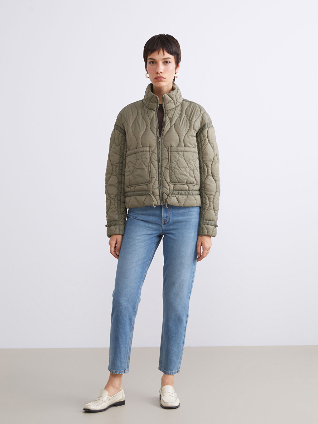 LCW Vision Funnel Neck Quilted Women's Puffer Coat -W52609Z8-RSX