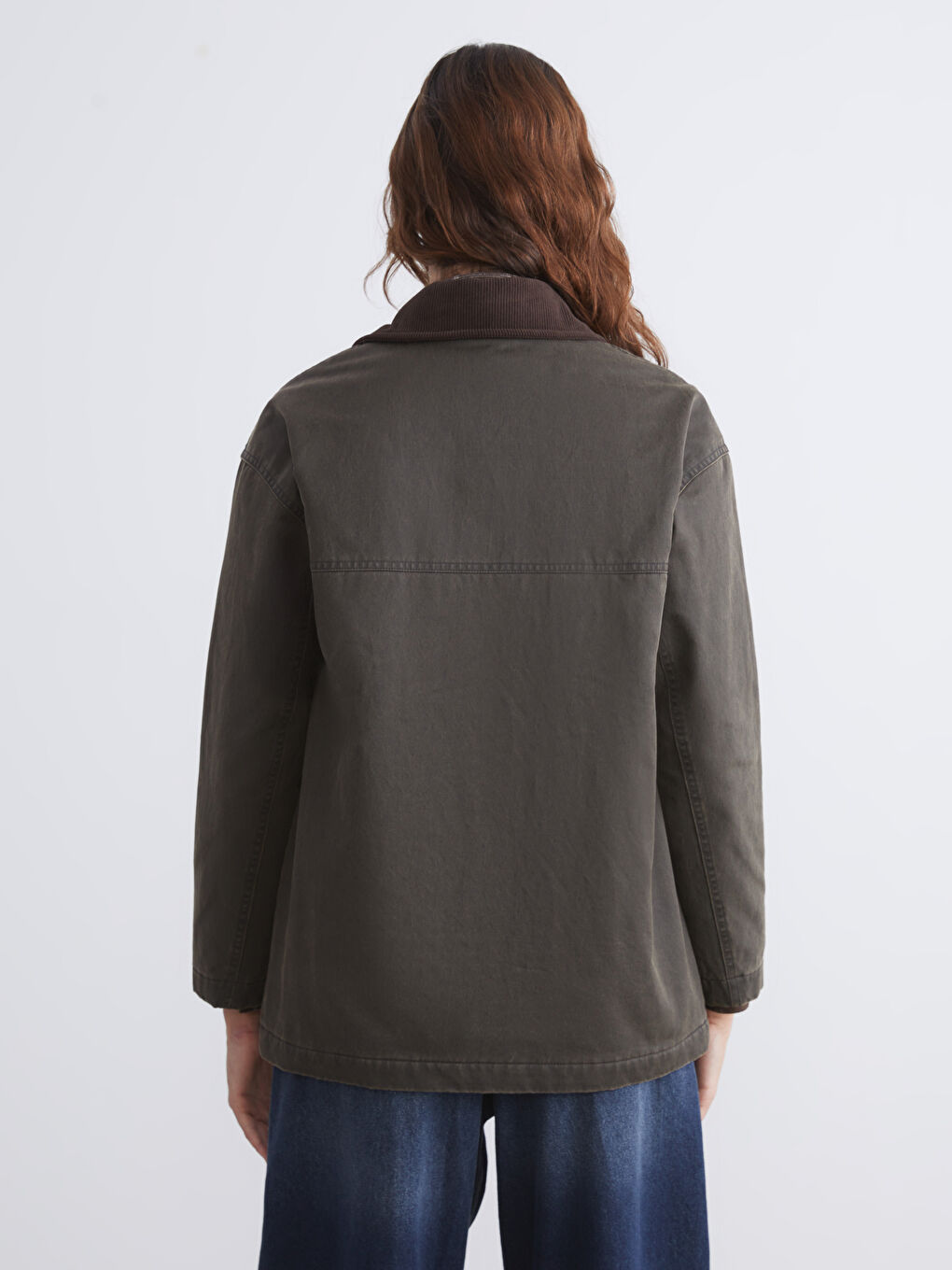 LCW Vision Woman KHAKI Coat -W52619Z8-CTY