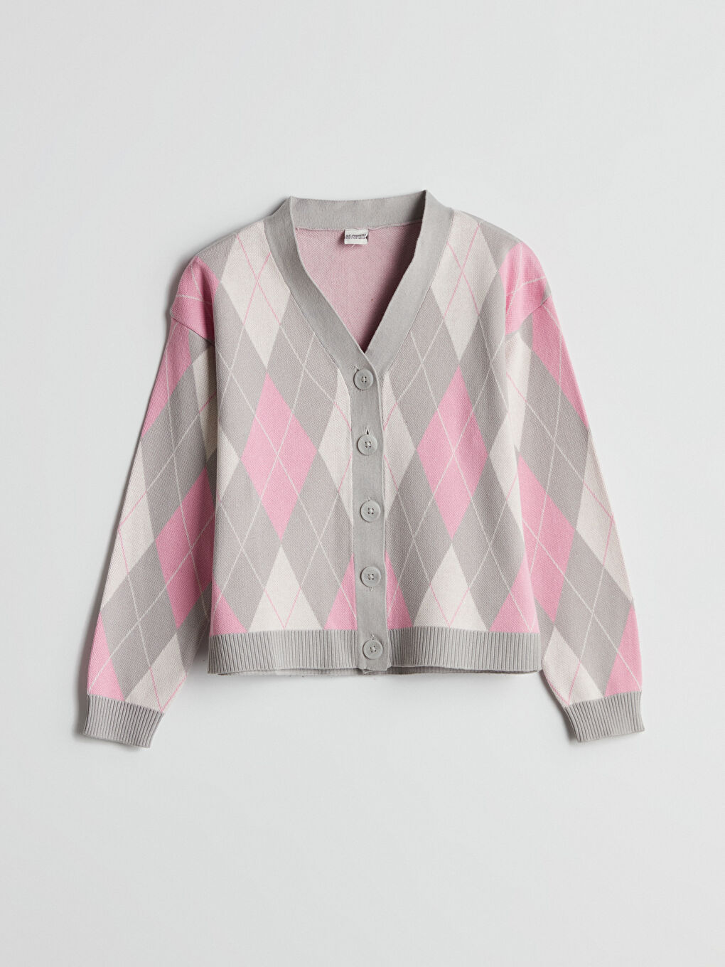 LCW Kids Crew Neck Girls Knitted Cardigan -W52625Z4-MHY