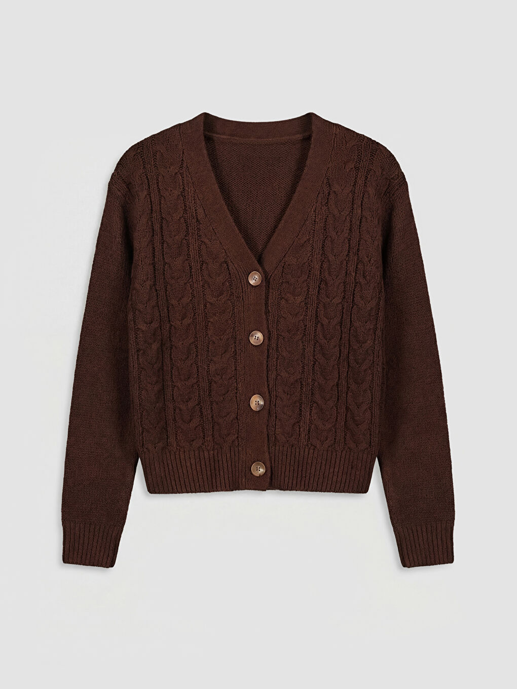 Девочки Коричневый Кардиган