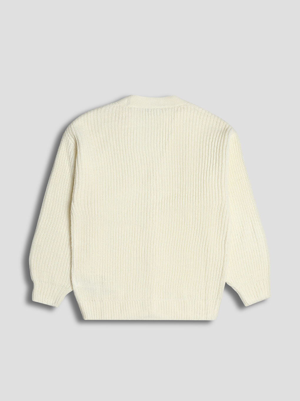 V-ს ფორმის დეკოლტე ტრიკოტაჟის კარდიგანი-1