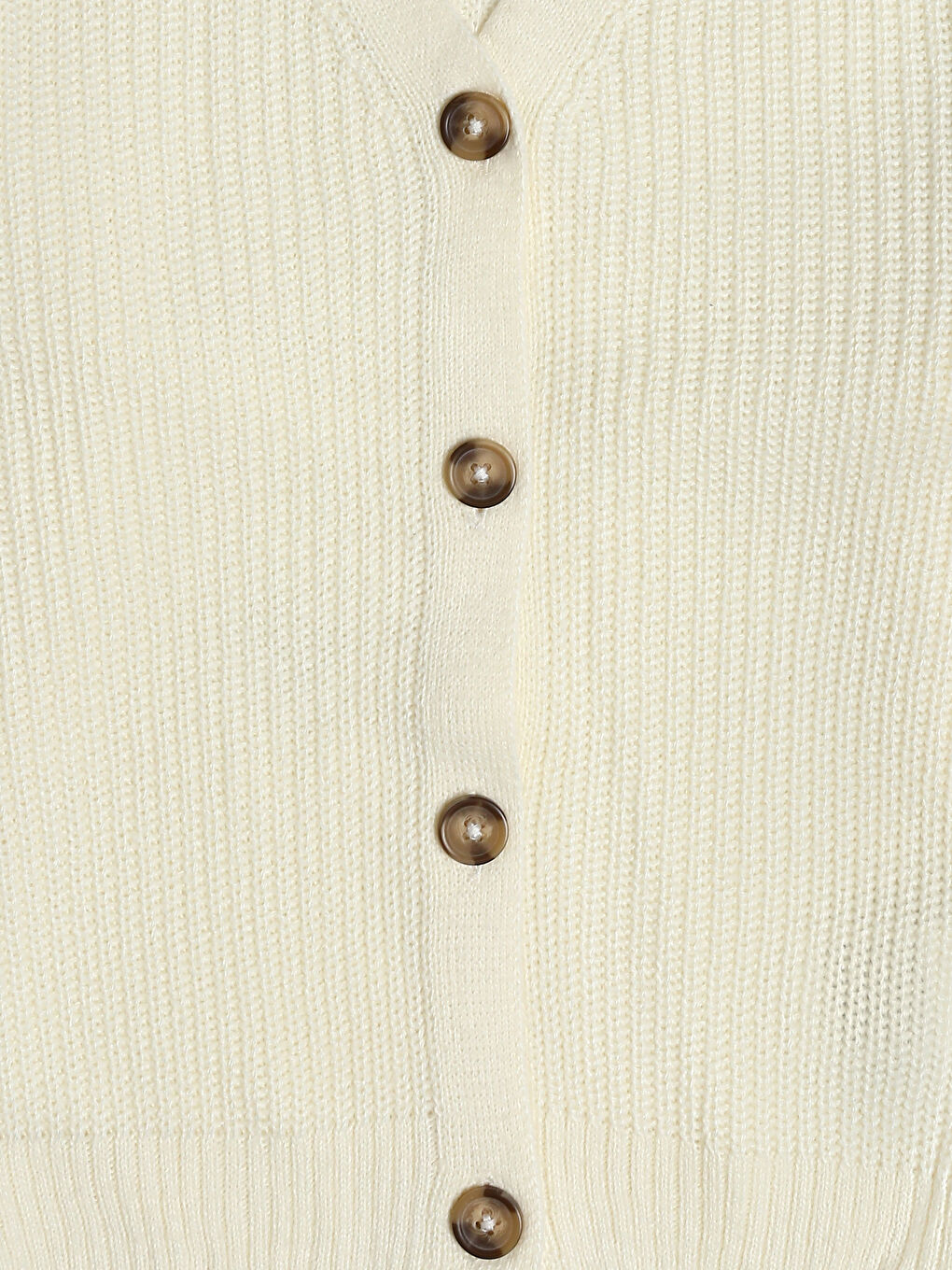 V-ს ფორმის დეკოლტე ტრიკოტაჟის კარდიგანი-2