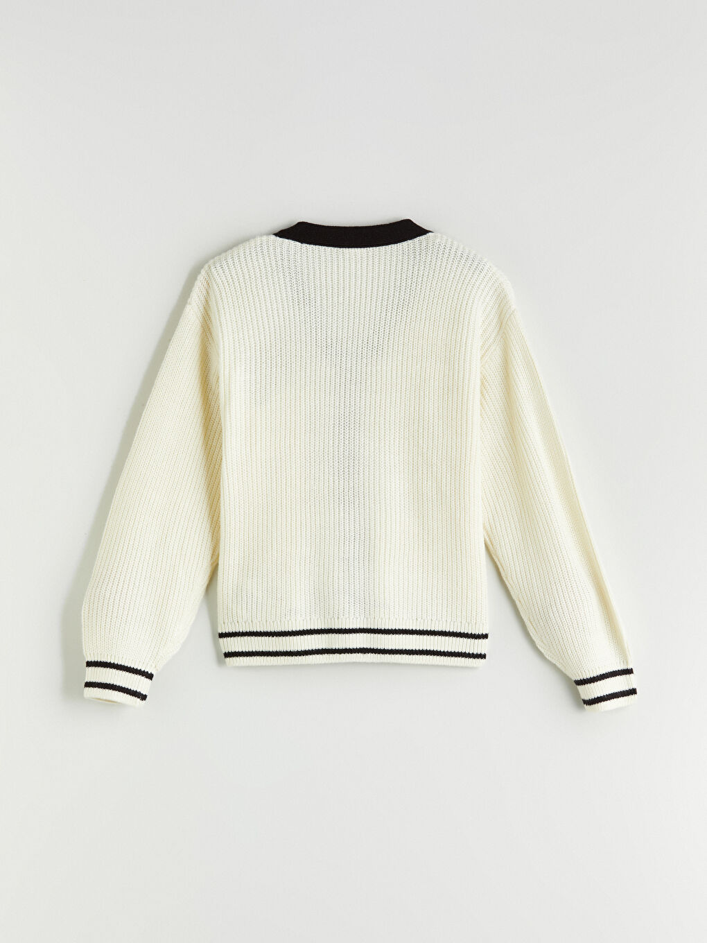 LCW Kids V Neck Girls' Knitwear Cardigan -W52630Z4-FES