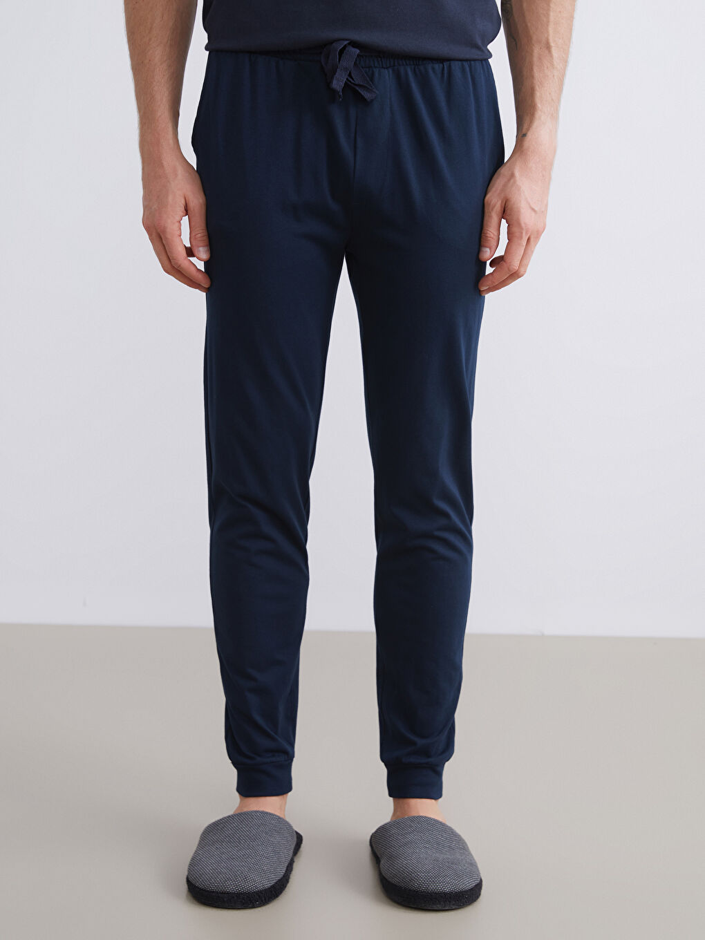 Lacivert Standart Kalıp Erkek Pijama Alt-2