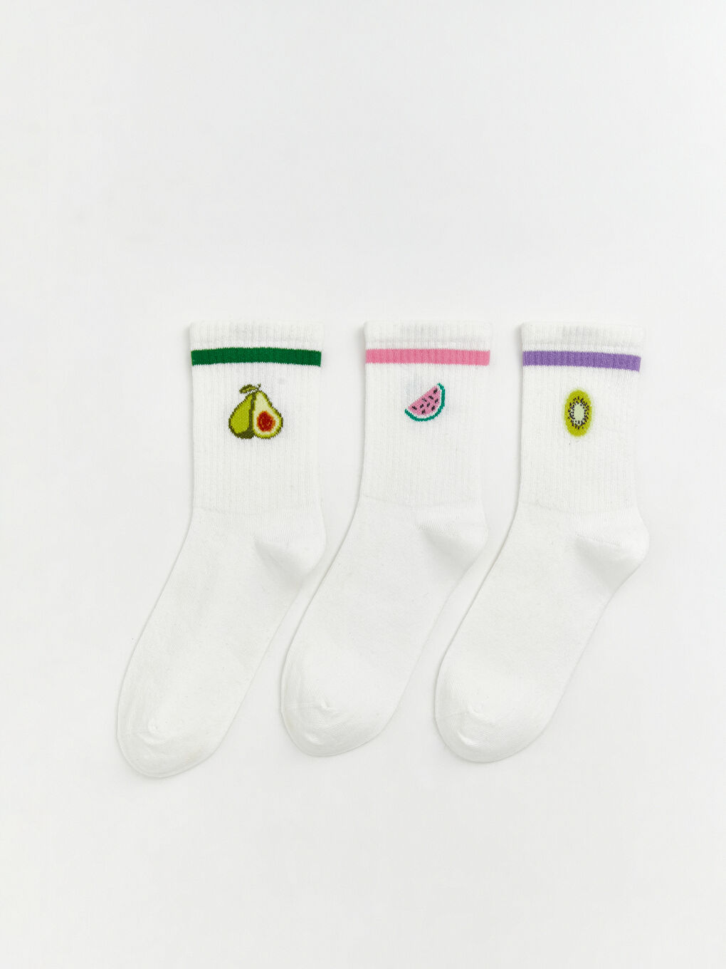 Fruit Patterned Women's Ankle Socks 3-pack
