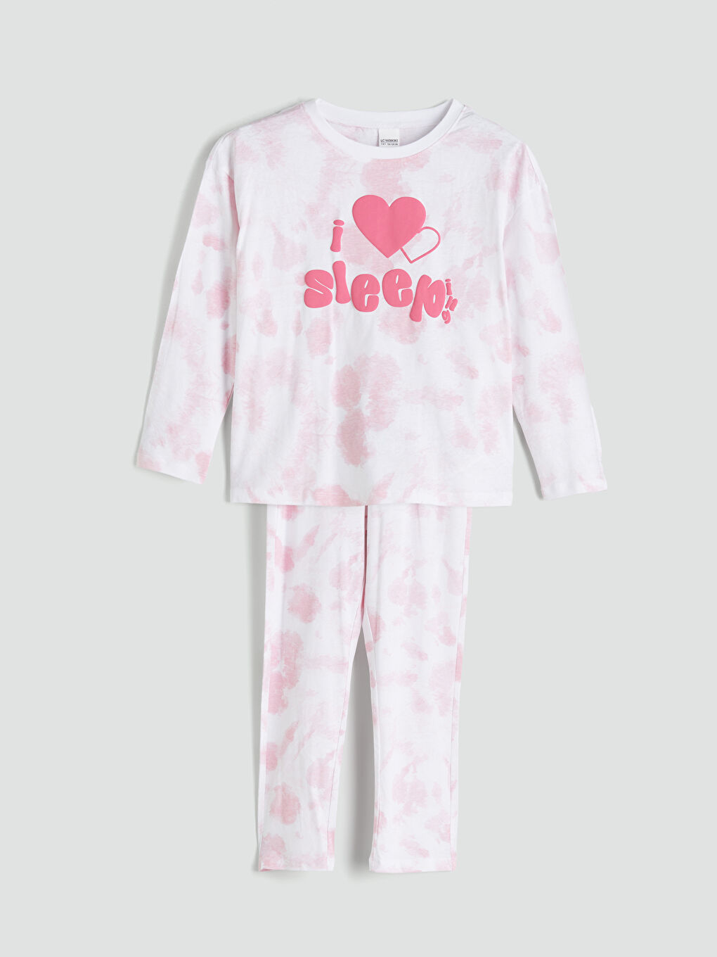 LCW Kids Komplet pidžama za devojčice, sa okruglim izrezom -W52648Z4-LU8